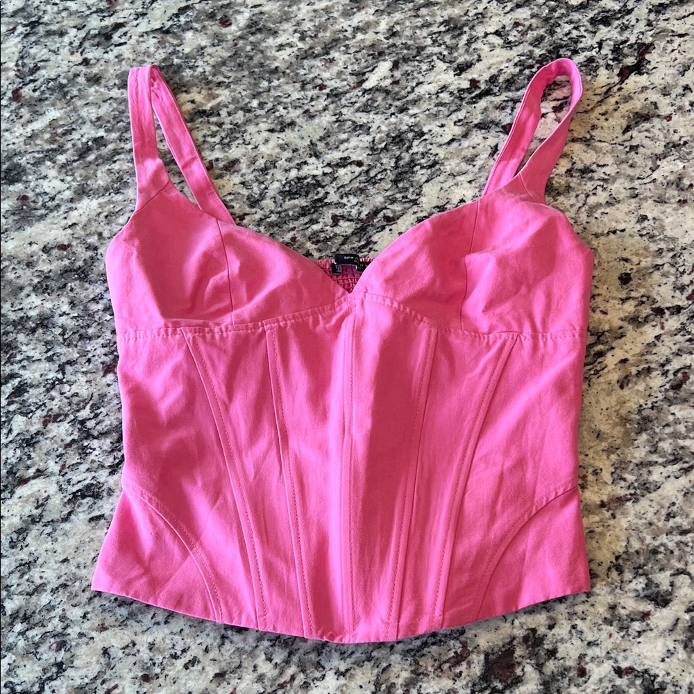 Zara Hot Pink Corset Top